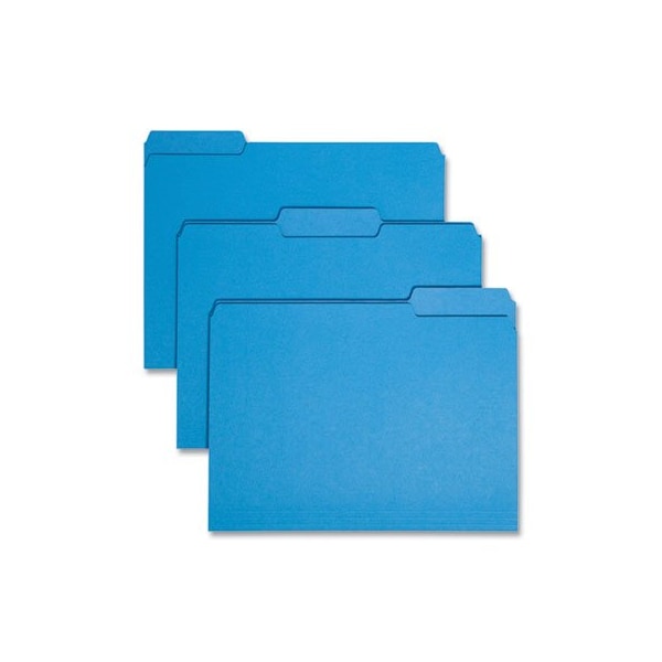 Smead Smead, INTERIOR FILE FOLDERS, 1/3-CUT TABS, LETTER SIZE, SKY BLUE, 100PK 10287 - main